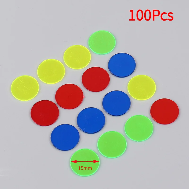 100Pcs Montessori Education Math Toys Learning Resources Color Bingo Chip Supply‘