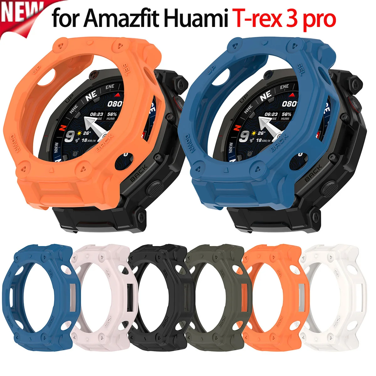 

Защитный чехол из ТПУ для Amazfit T-rex3 Pro, чехол на ремешке для умных часов, мягкий силиконовый бампер, Huami Trex3Pro, защитный чехол, аксессуары