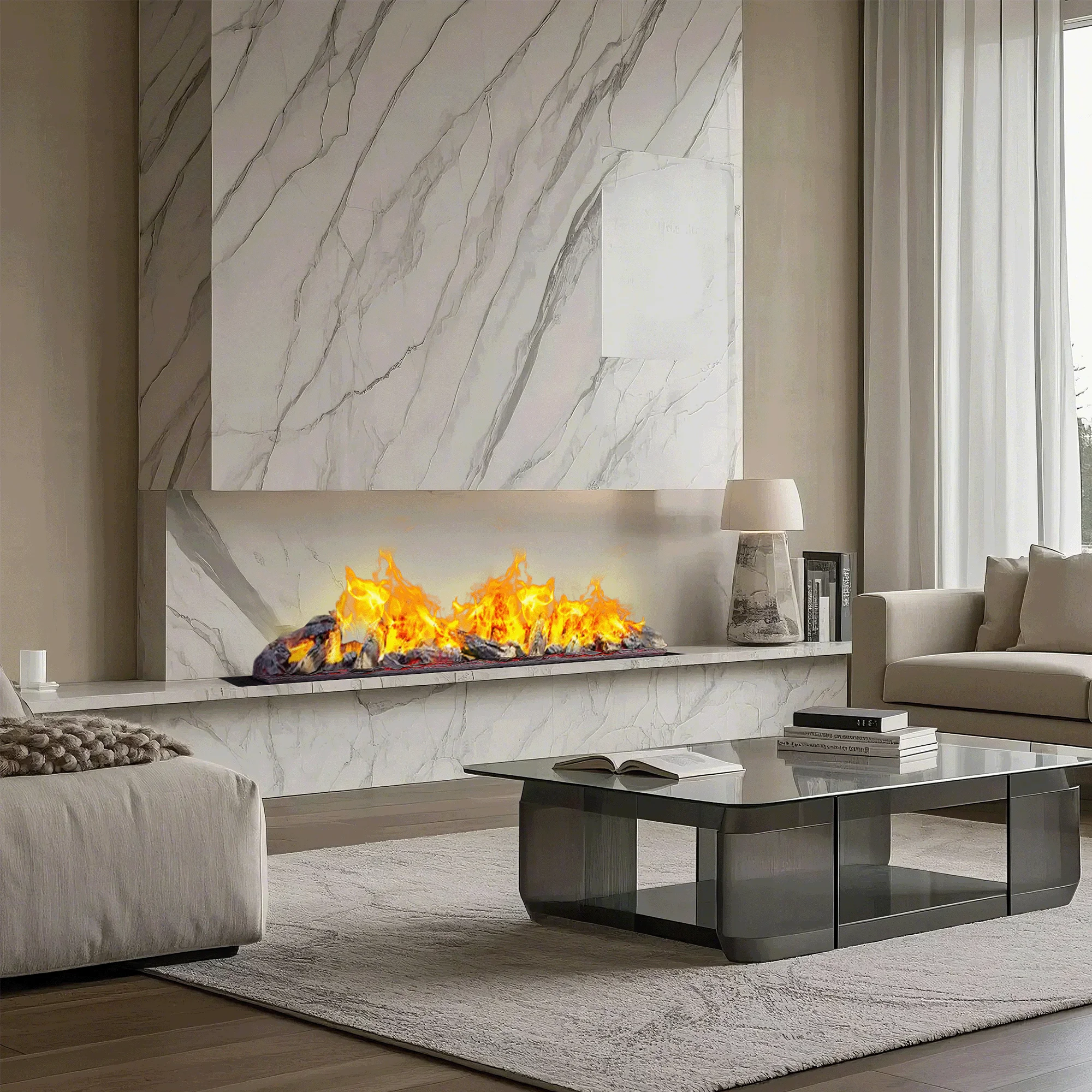 2025 New Model Hot Sale 3D Water Real Smoke Flame Vapour Steam Fireplace Decorative Electric Fireplace