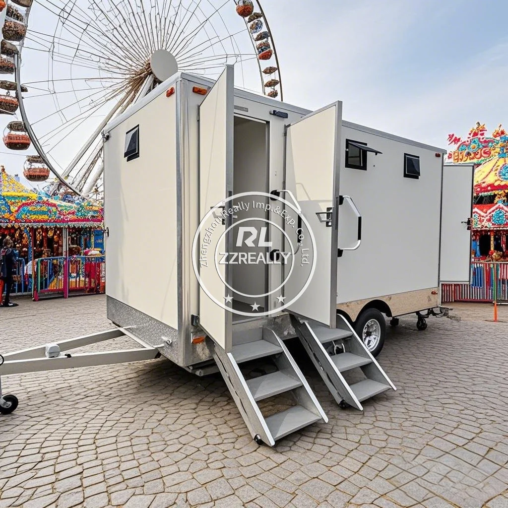 2025 NUEVA gran oferta, remolque de inodoro móvil Vip portátil, remolque de inodoro de lujo portátil para eventos, bodas