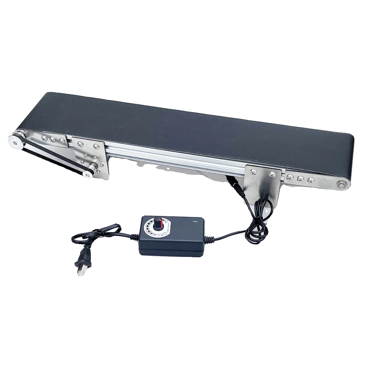 

Metal Desktop Conveyor Belt, Length 10cm and Width 49cm, Working Voltage 110-230V, Assembly Line Small Conveyor