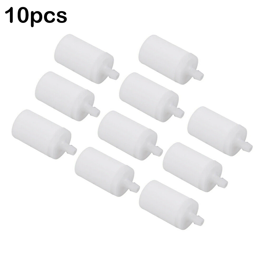 10Pcs 6mm Fuel Filter For Husqvarna Chainsaw 50 51 55 61 268 272 XP 345 350 351 353 Plastic White Solid Replacement Fuel Filter