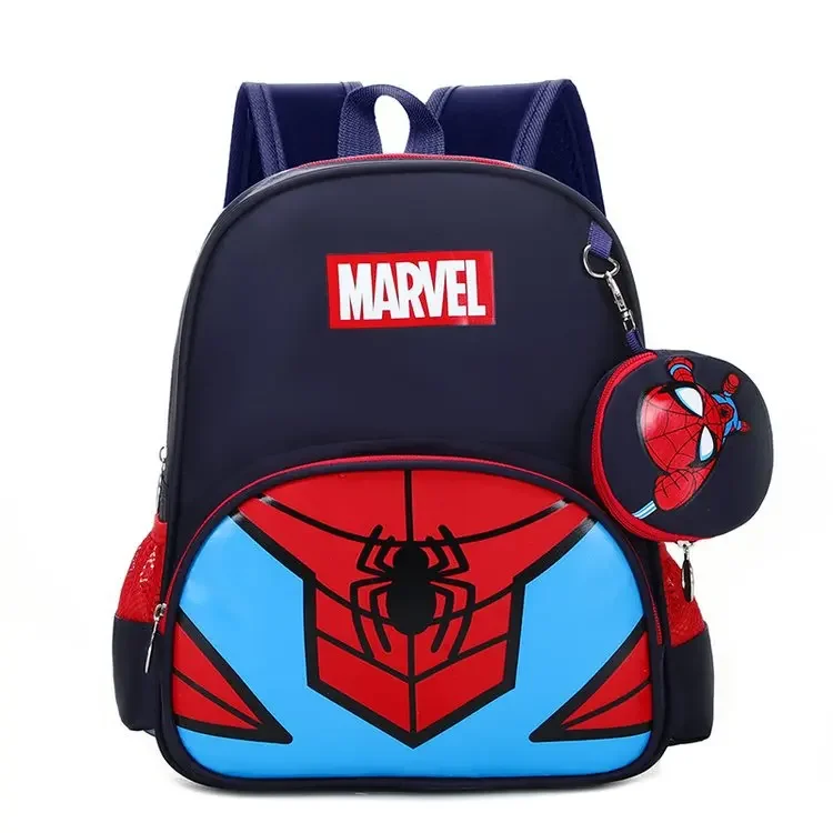 Disney Kids Cartoon Avengers Spider-Man Captain America Backpack Schoolbag Girls Princess Sofia Backpack Primary Schoolbag