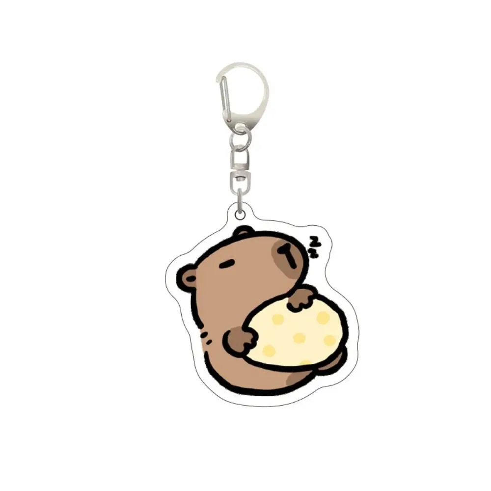 Creative Capybara Capybara Acrylic Keychain Creative Cute Capibara Bag Hanging Funny Puppy Kapibara Pendant Bag Hanging