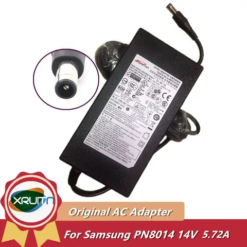 삼성 LCD 모니터 전원 공급 장치용 AC 어댑터 충전기, PN8014, 14V, 5.72A, 80W, LT27A950, T27950A, LT23A750, S27B240B, S27B550V