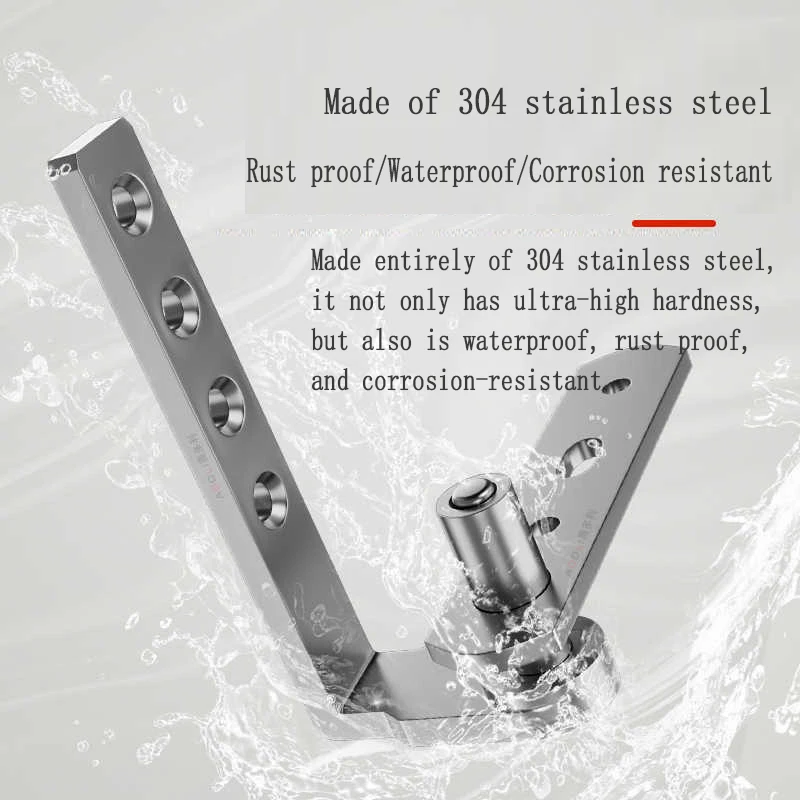Heavy Duty Stainless Steel Door Hinge Pivot 360 Degree Rotating Shaft for Wooden Room Door Automatic Rebound Hardware