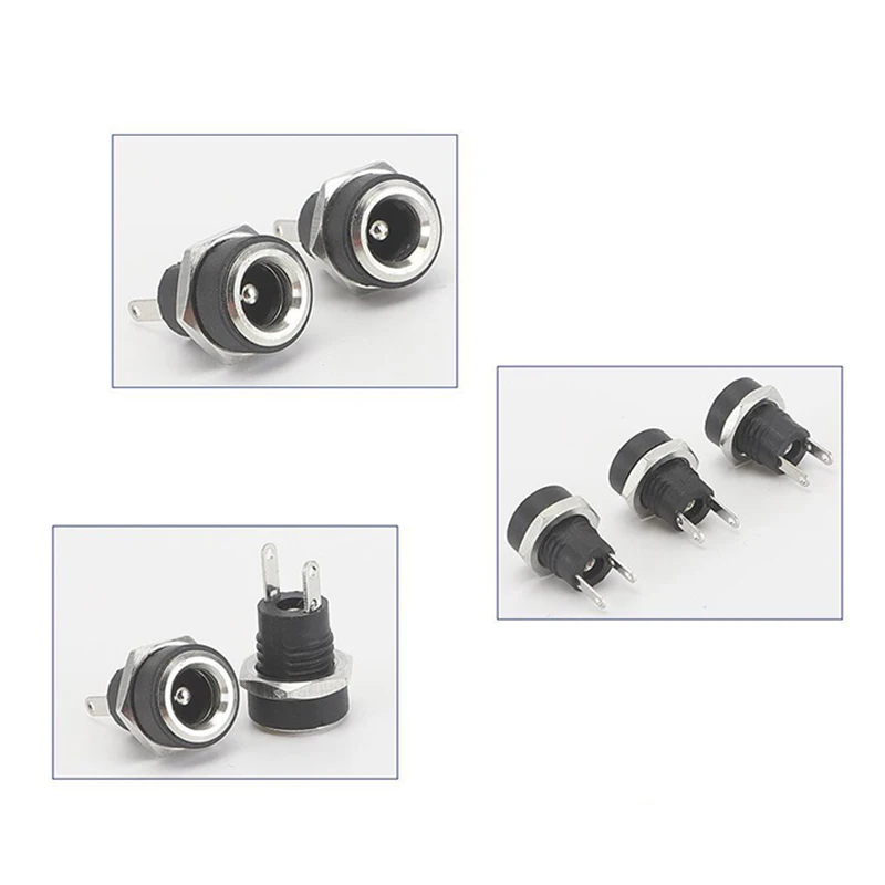 DC Power Interface Socket with Threaded Mother Seat DC-022B 5525/5521