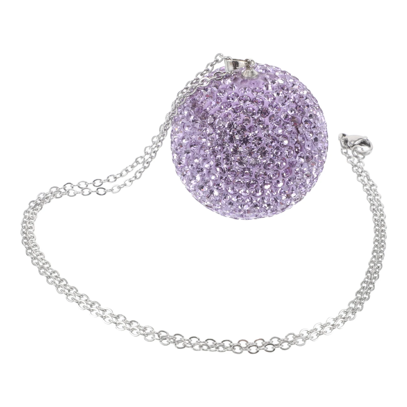 

Car Crystal Ball Purple Rear View Mirror Hanging Pendant Charm Bling Car Accessories Interior Auto Decorative Pendant