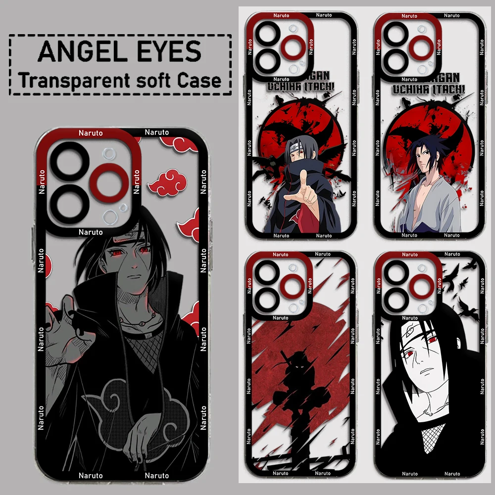 N-Narutos ITACHI Phone Case For iPhone 15 14 13 12 11 Mini Pro Max X XR XSMax 6S 6 7 8 Plus SE20 Transparent Cover