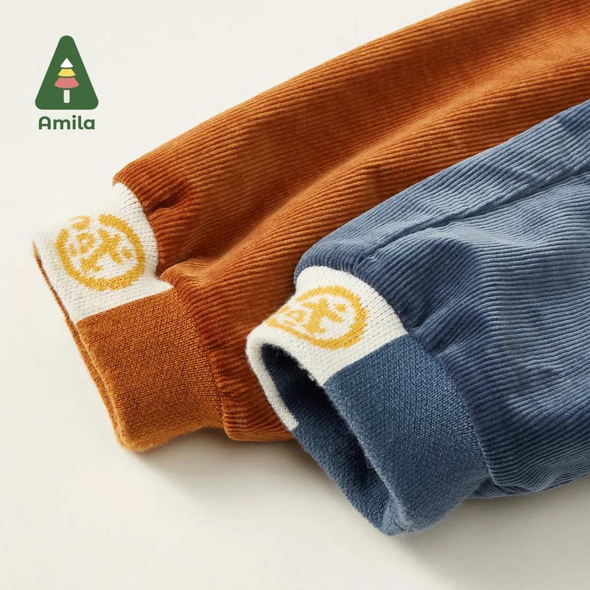 Amila Baby Pants 2022 Autumn Winter New  Girls and Boys Fashion Kids Corduroy Long Trousers Children Cotton Clothes