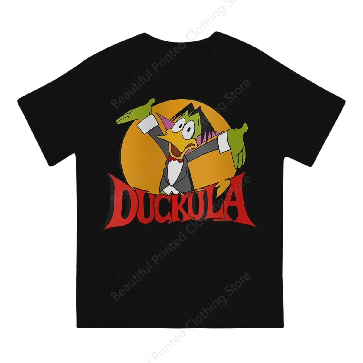 100% Cotton  T-shirt Count Duckula Print Comfrot Men's Women's T-Shirts Loose Oversized Short Tee Trend Fun Versatile