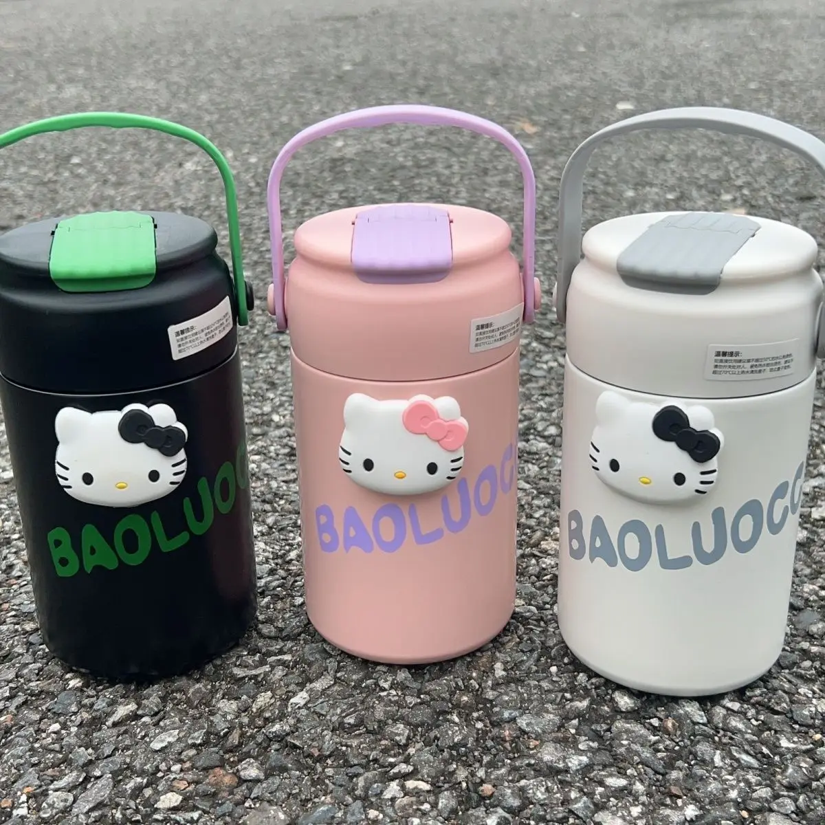 

Sanrio Hello Kittys Kawaii Portable Insulated Mug High Appearance New Cartoon Simple Straw Flower Tea Cup Girls Birthday Gift