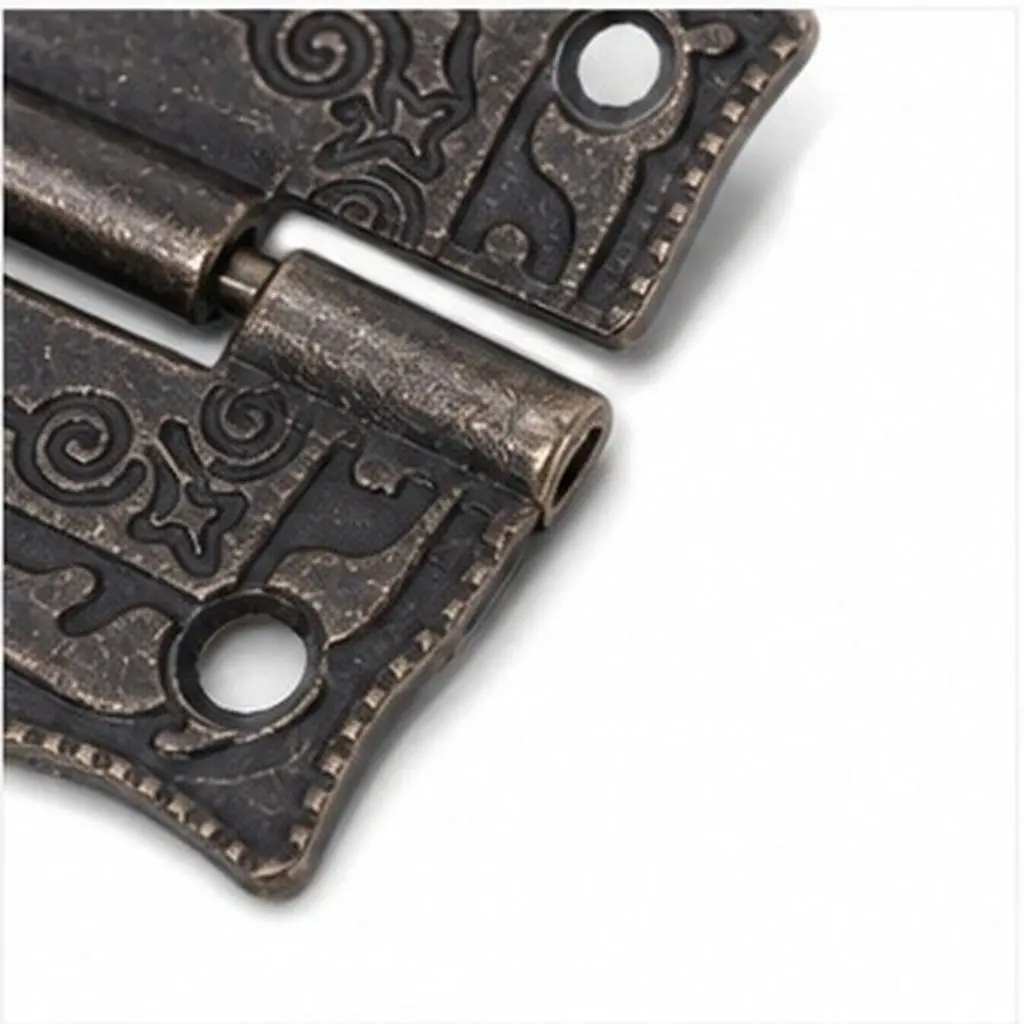 20pcs Retro Bronze Iron Hinges for Jewelry Boxes, Wooden Furniture & Cabinet Doors – Foldable Vintage Hardware