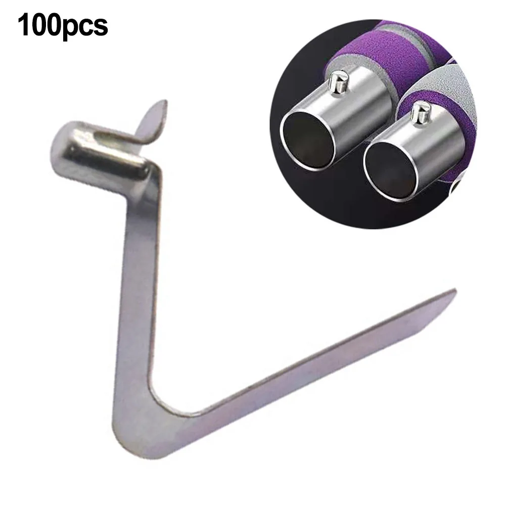 100pc Frühling Clip Snap Locking Kajak-Paddel Clip Für Zelt Pole V-förmigen Rohr Innere Teleskop Positionierung 5,5mmDia Top Bead Clip