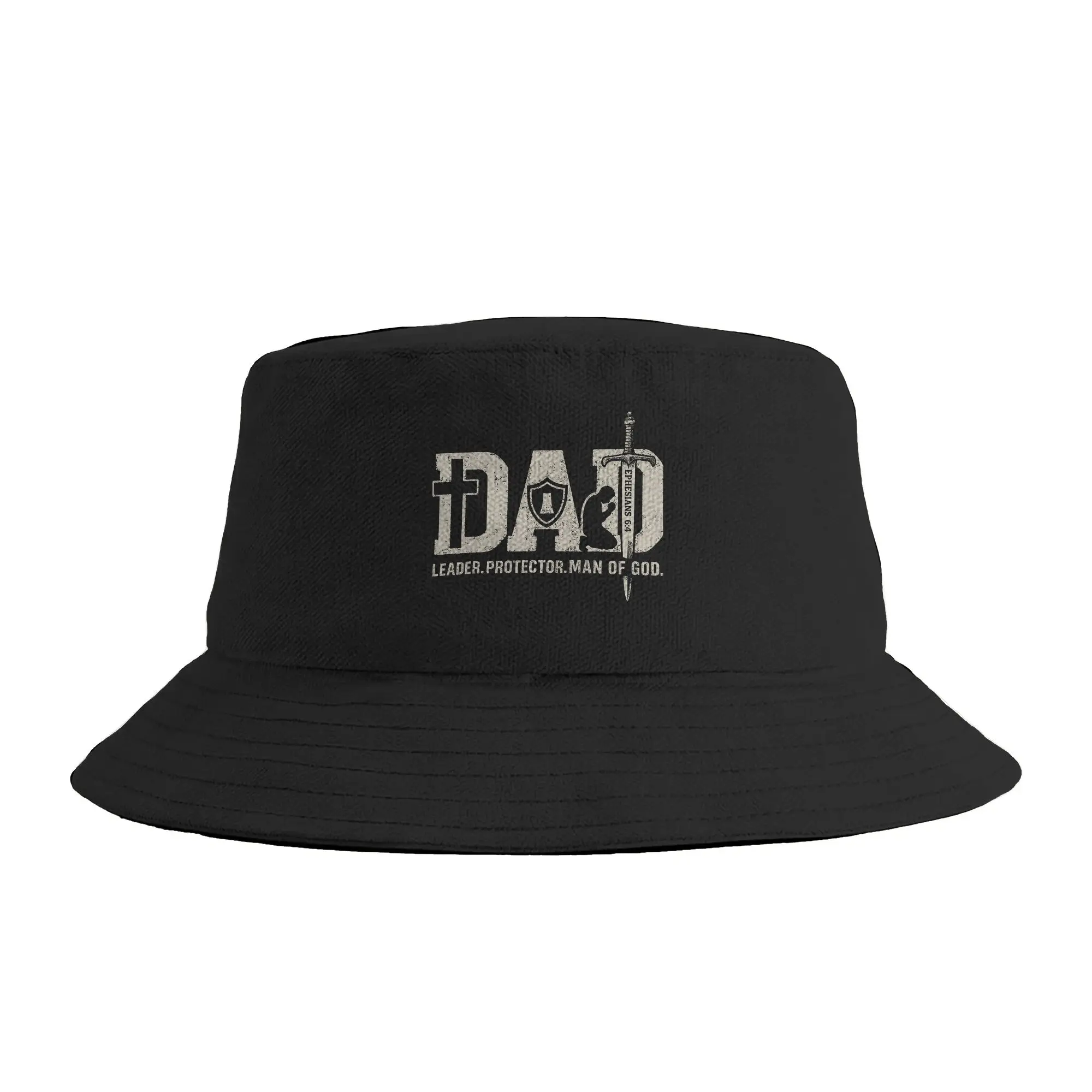 Vintage Man of God Husband Dad Christian Dad Father‘s Day Bucket Hat Summer  Vintage Fisherman Hats For Unisex Portable Caps