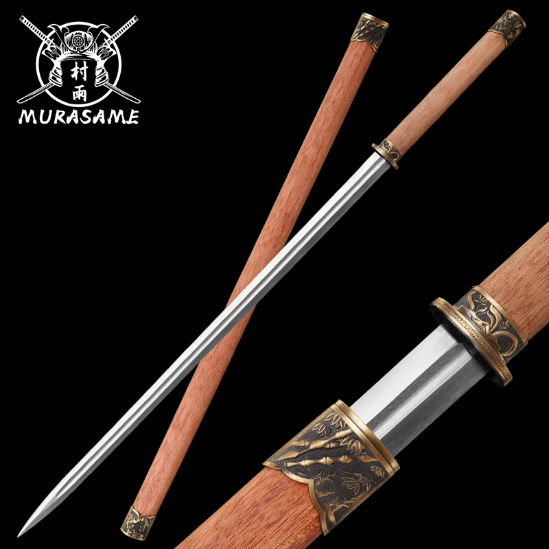 Four Gentlemen Tang Jian Sword High Manganese Steel Blade Real Brass Fittings Rosewood Scabbard Katana Decorative Collectible