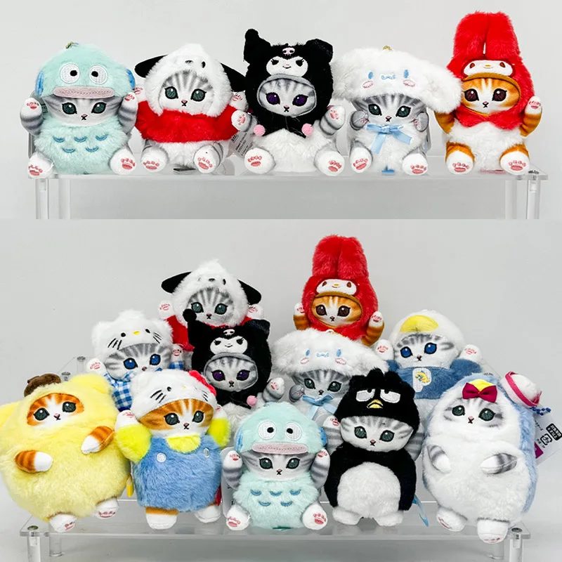 Anime Mofusand Cute Pendants Gudetama Egg Yolk Twin Stars Hamster Salmon Plush Toys Bag Keychain Collect Decoration Kid Gifts