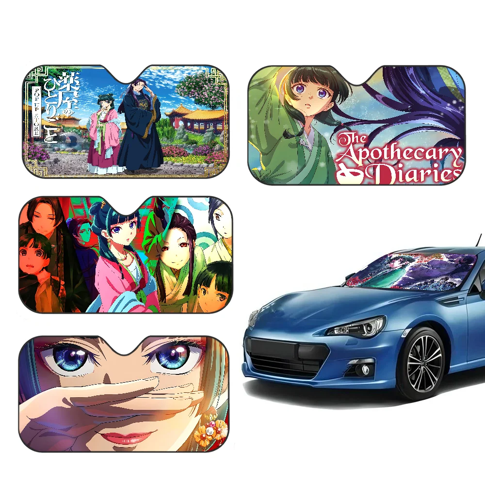 

The Apothecary Diaries Front Window Sunshade Black UV Protection Blackout Cloth Windshield Visor Auto Curtain Sunshade Gifts