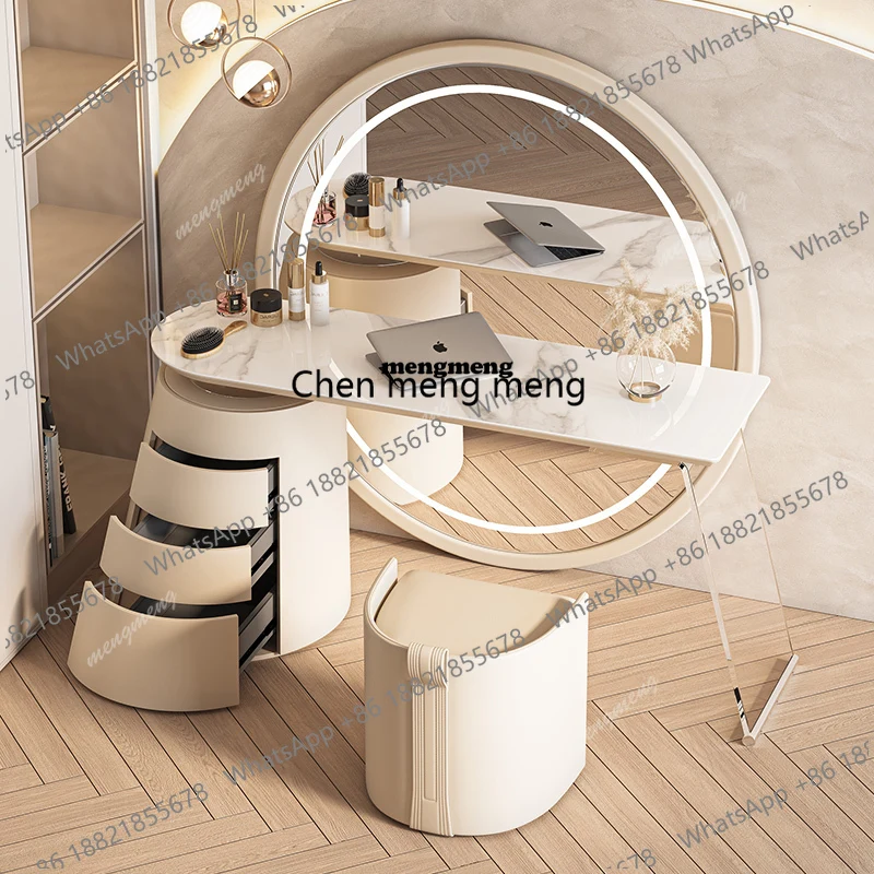 

European Luxury Vanity Table Organizer Drawers Desgin Modern Service Dressing Table Mirror Desk Large Penteadeira Furniture