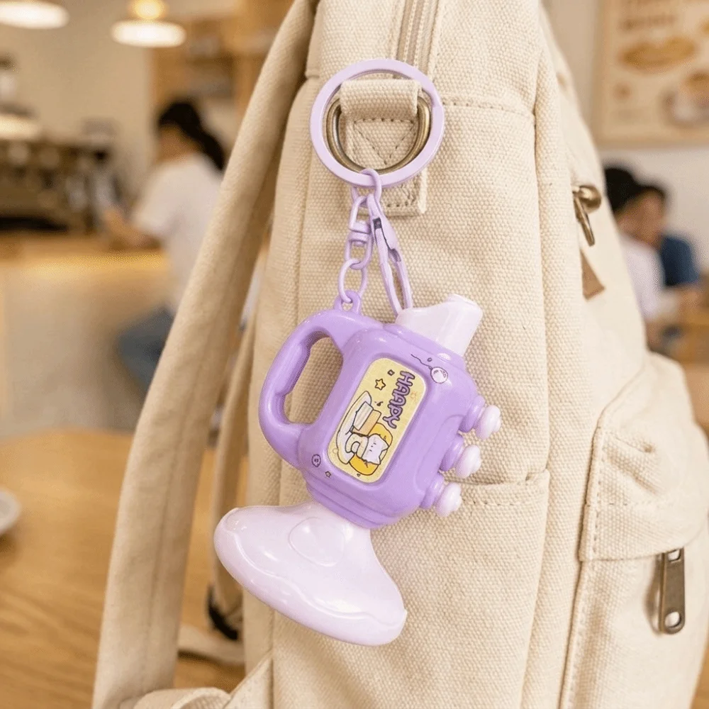 Novel Funny Trumpet Keychain Mini Plastic Bag Hanging Speaker Ornament Can Be Blown Portable Hanging Bag Charm Party Favor