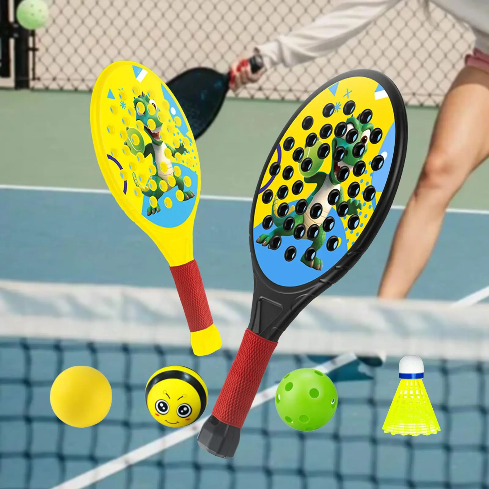 

2Pcs Kids Padel Rackets Practical Paddle Tennis Racquets for Kids Sports