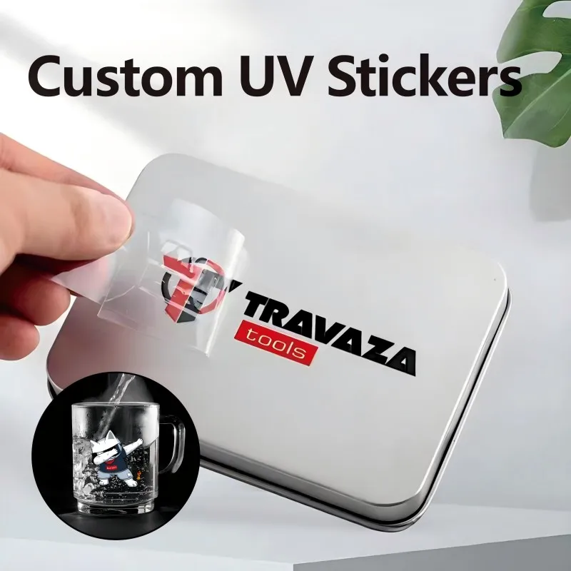 100PCS Custom Transfer Sticker UV DTF 3D Transfer Sticker Company Logo Wedding Name Personalized Transfer Stickers