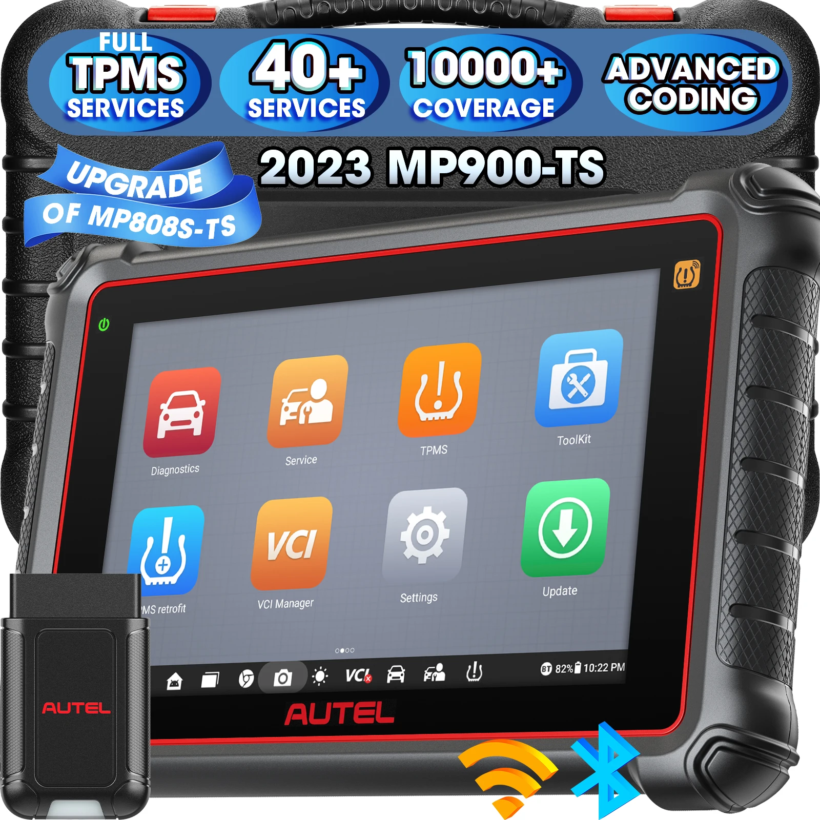 Autel MaxiPRO MP900TS MP900 TS OBD2 Diagnostic Tools TPMS Programming CANFD DOIP OBD2 Scanner Upgrade of MaxiSYS MS906TS