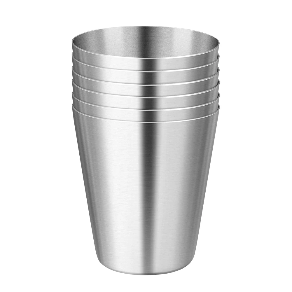 4/6pcs 30ml Mini Stainless Steel Cups Set Outdoor Practical Travel Shot Glasses For Whisky Wine With Case Portable Drinkware