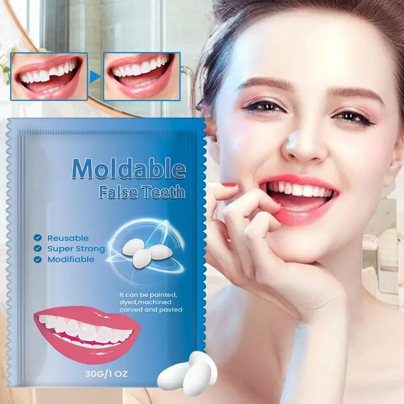 Tooth Repair Beads Moldable False Teeth Solid Gel Safe Retouching Tooth Hole Broken Teeth Filling Gaps Repair Instant Teeth