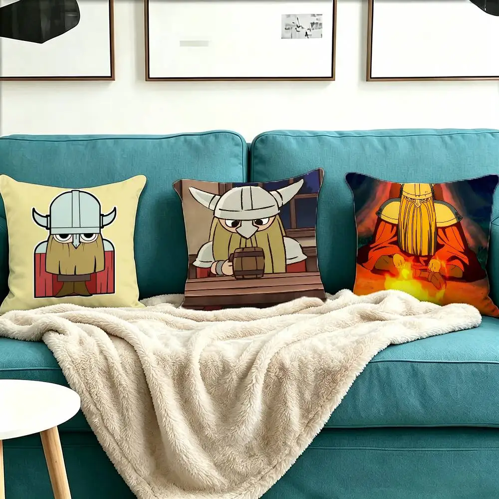 Frieren Beyond Journey s End Eisen Square Double-Sided printed Pillow Case Bedroom Bedside Pillow Sofa Cushion Cover