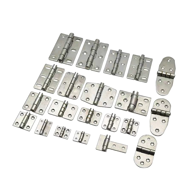 304 Stainless Steel Thickened Hinge Mechanical Equipment Hinge Heavy-Duty Industrial Flat Folding Hinge Flip Plate Hinge