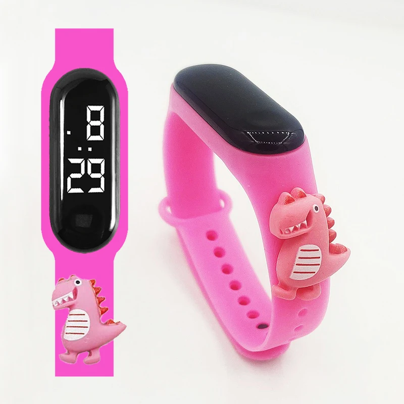 Montres LED de dessin animé pour enfants, horloge de sport électronique pour filles et garçons, bracelet étanche, montre intelligente pour enfants,