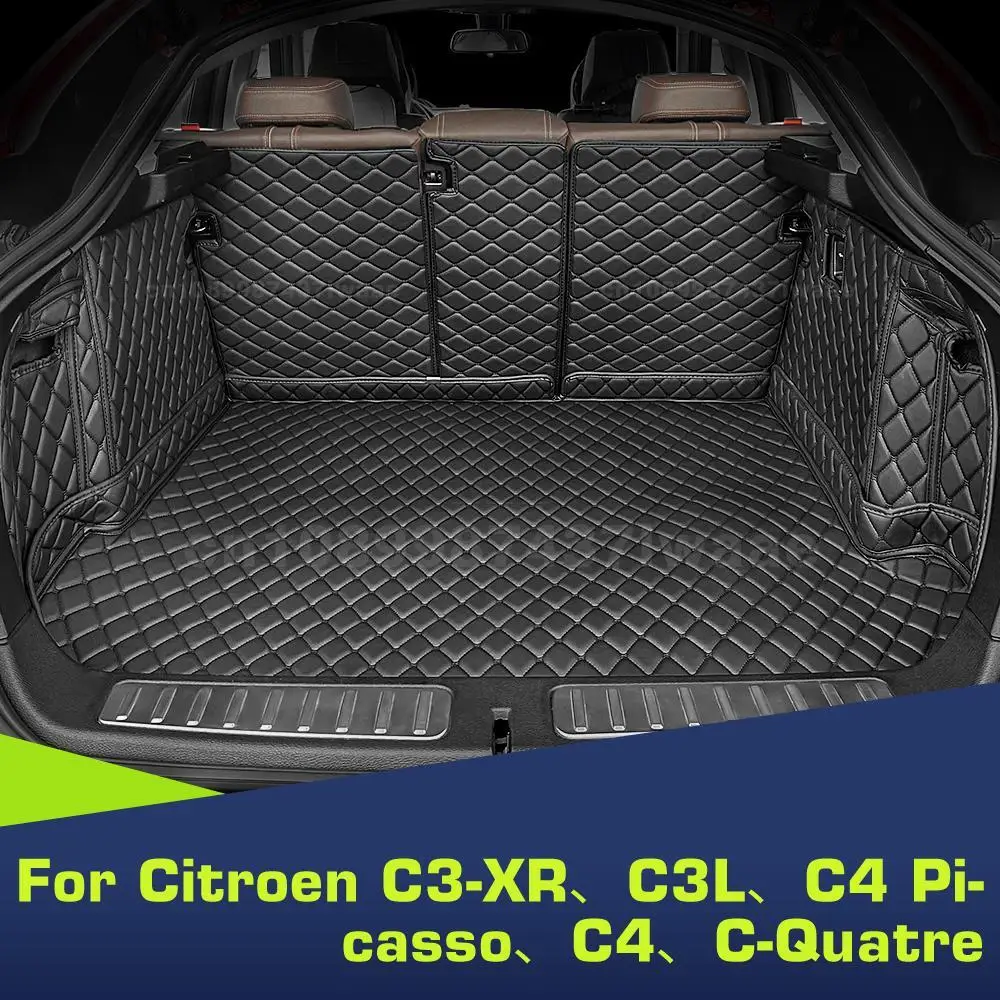 

Для Citroen C3-XR、C3L、C4 Picasso、C4、C-Quatre автоматический коврик для багажника с полным покрытием, автомобильный грузовой вкладыш, аксессуары для интерьера