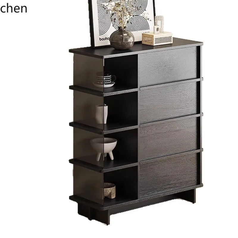 YFY  Sideboard Cabinet for Living Room Small Apartment Layered Tea Table Decorative Coffee Cabinet Wall-Mounted Low Cabinet
