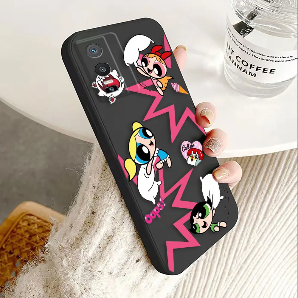 Die P-Powerpuff Girls Blossom Handyhülle für VIVO Y04 Y16 Y17 Y19 Y19S Y20 Y21 Y22S Y28 Y29 Y35 Y36 Y50 Y51 Y72 Y76 Y100 Hülle