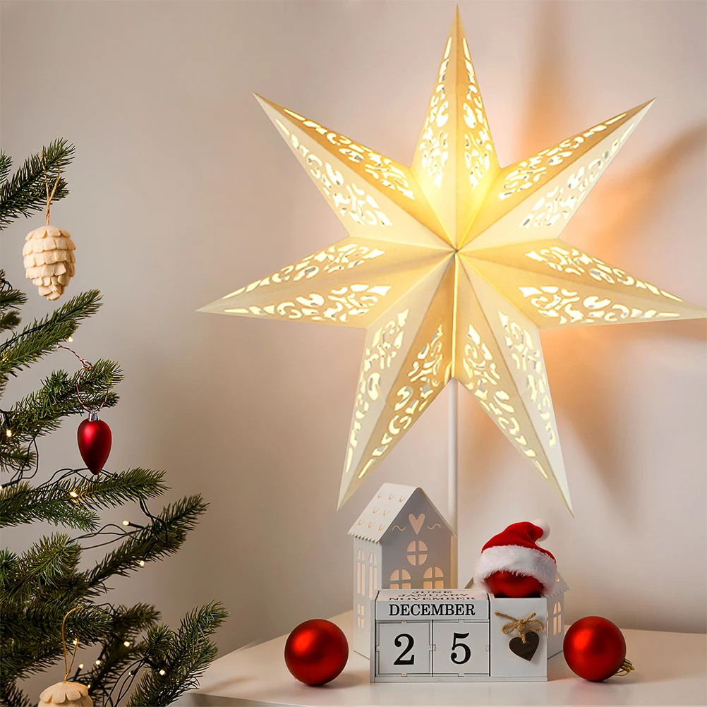 

2Pcs Paper Lampshade Hollow Star Shape White Birthday Decorations Durable Ceiling Lampshades Compatible Lamps Easy Assembly