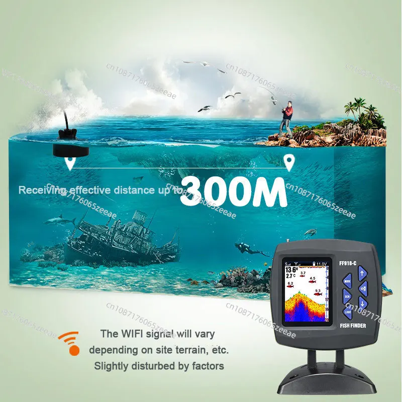 Remote Control Bait Boat  LCD Working Range 300m Depth Range 100M Wireless Sonar Remote Detection