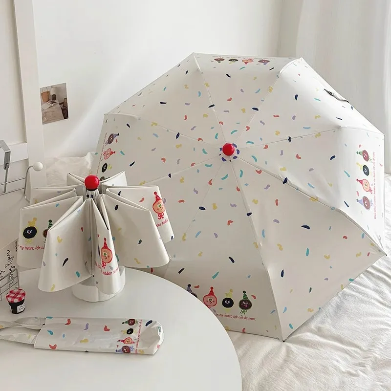 

Fun Biscuit Red Nose Auto Open/Close Windproof 2-in-1 Rain & Sun Umbrella - UPF 50+ UV Protection, Reinforced Frame, Lightweig