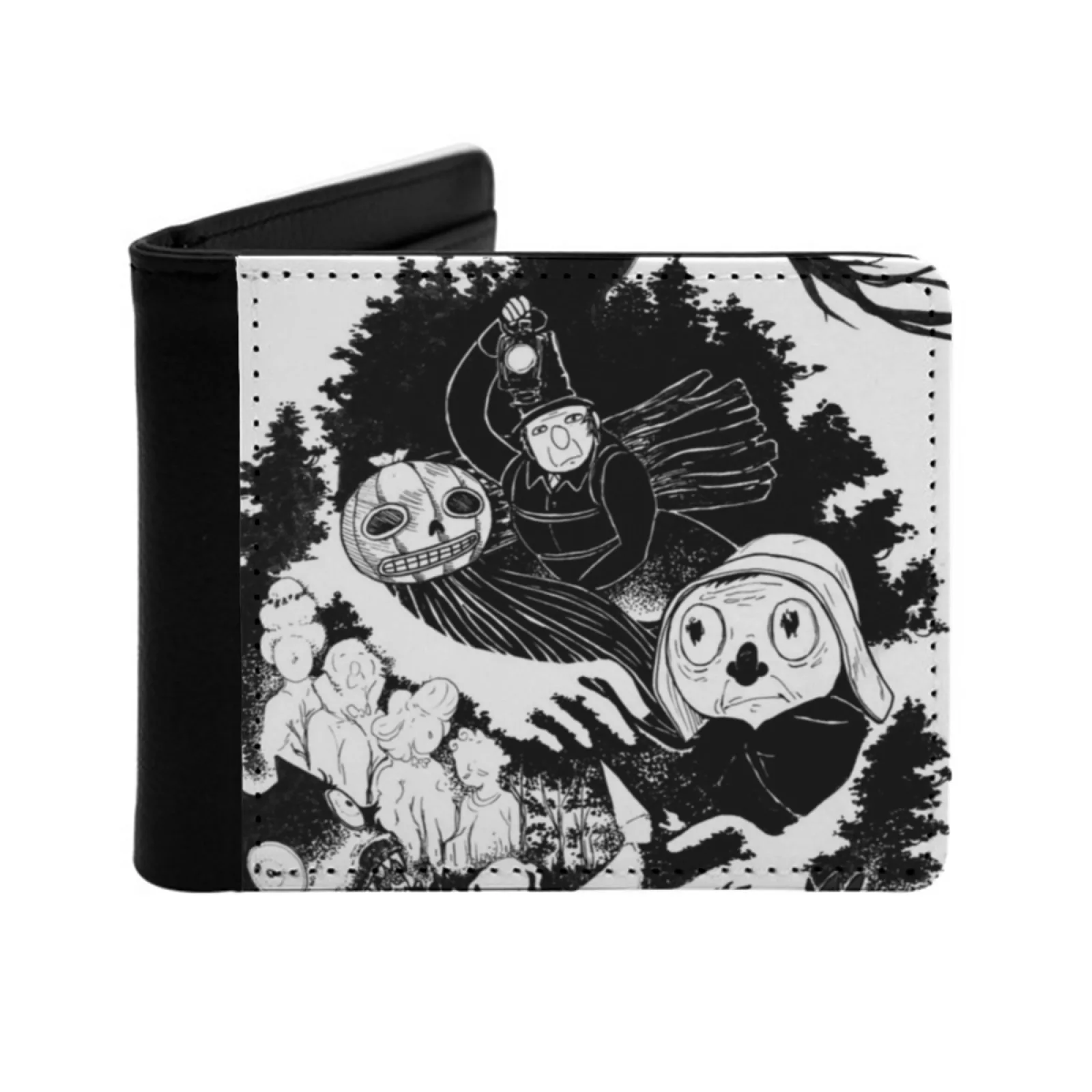 

Over The Wall Men's Wallet Pu Leather Wallet Multifunction Credit Card Purse Halloween Horror Personalized Print Vintage