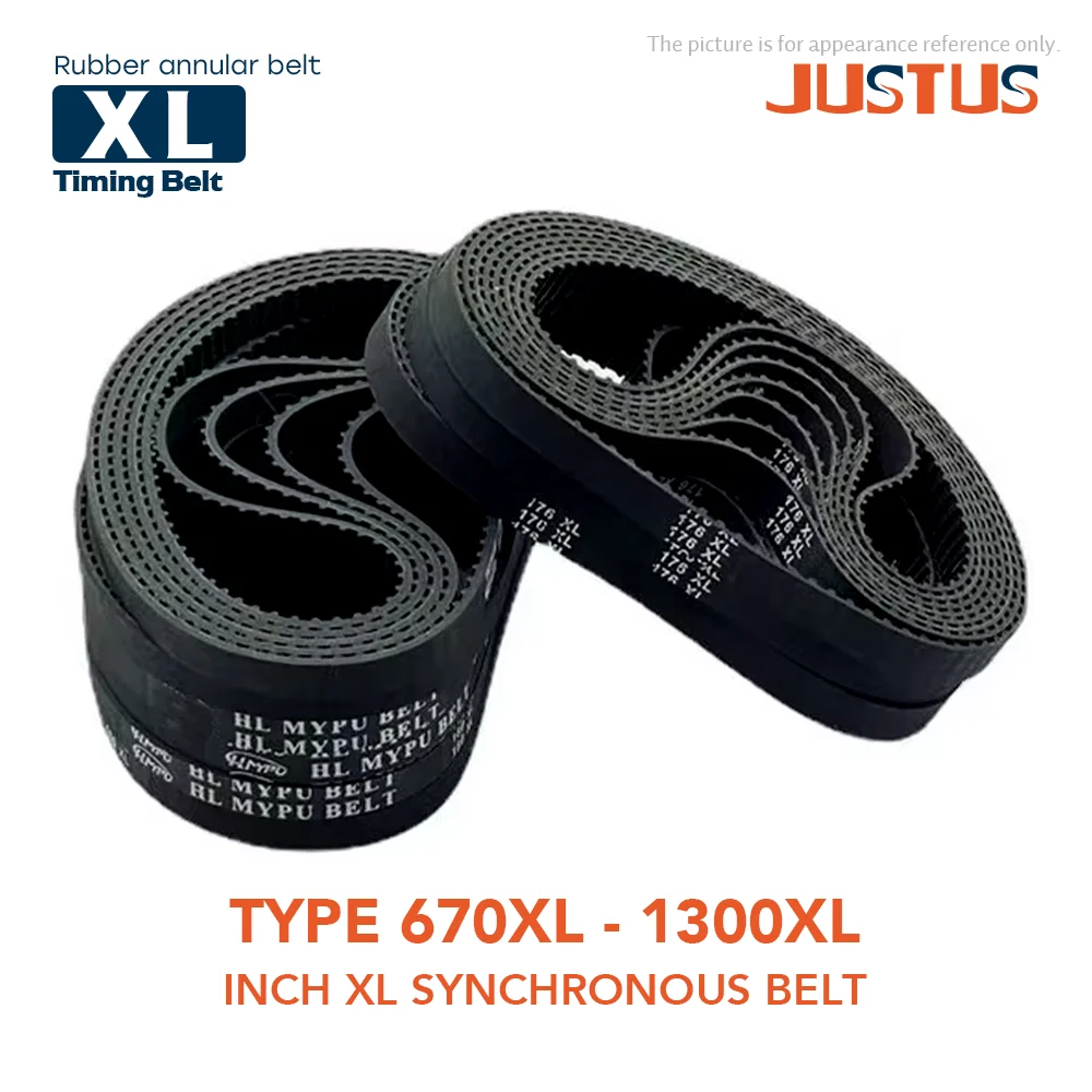 670XL To 1300XL Timing Belt Trapezoidal Tooth Length LP=1701.8mm To 3302mm Width 6/8/10/12.7/15/20mm High Torque Toothed Belt
