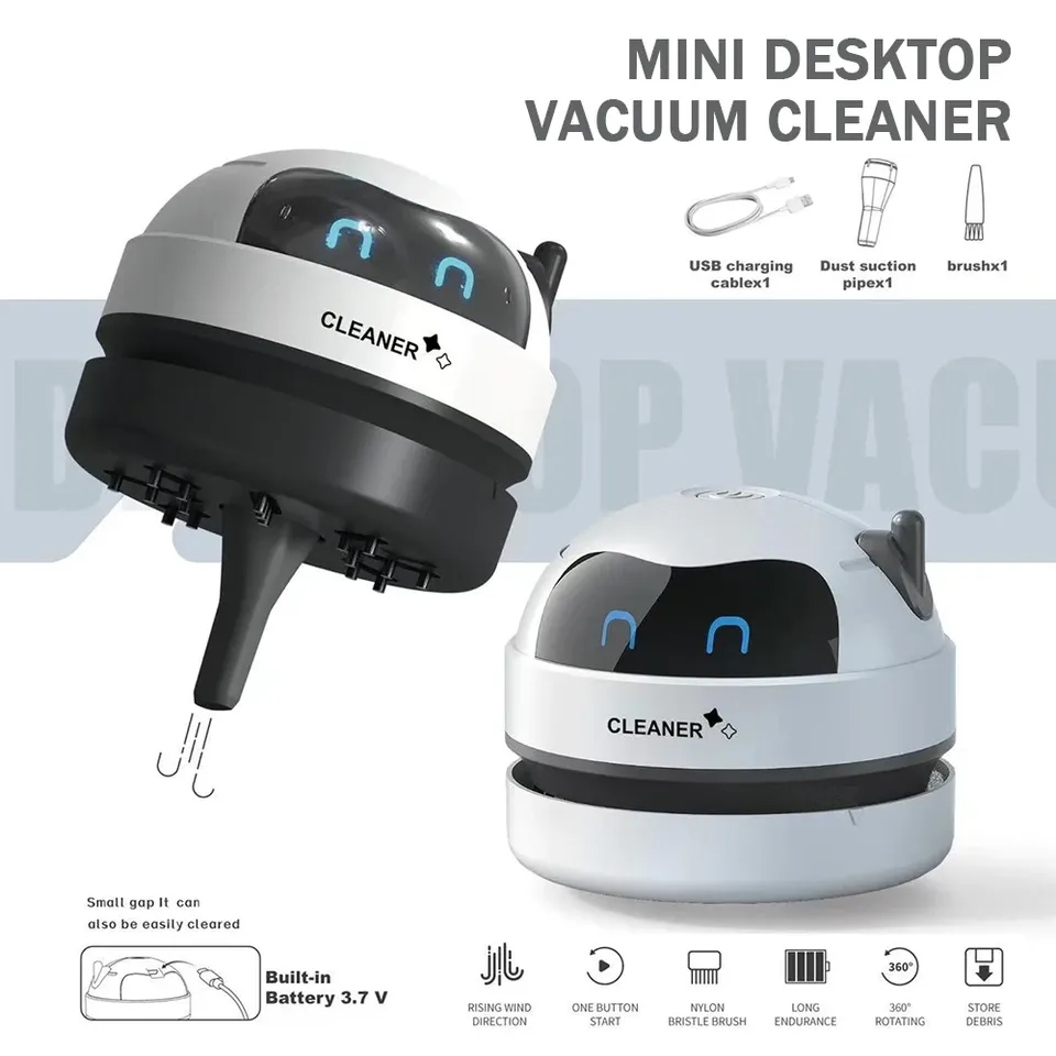  USB Electric Desktop Vacuum Cleaner Mini Home Keyboard Dust Cleaner Portable Long Life Car Vacuum Cleaner Gift Sets 