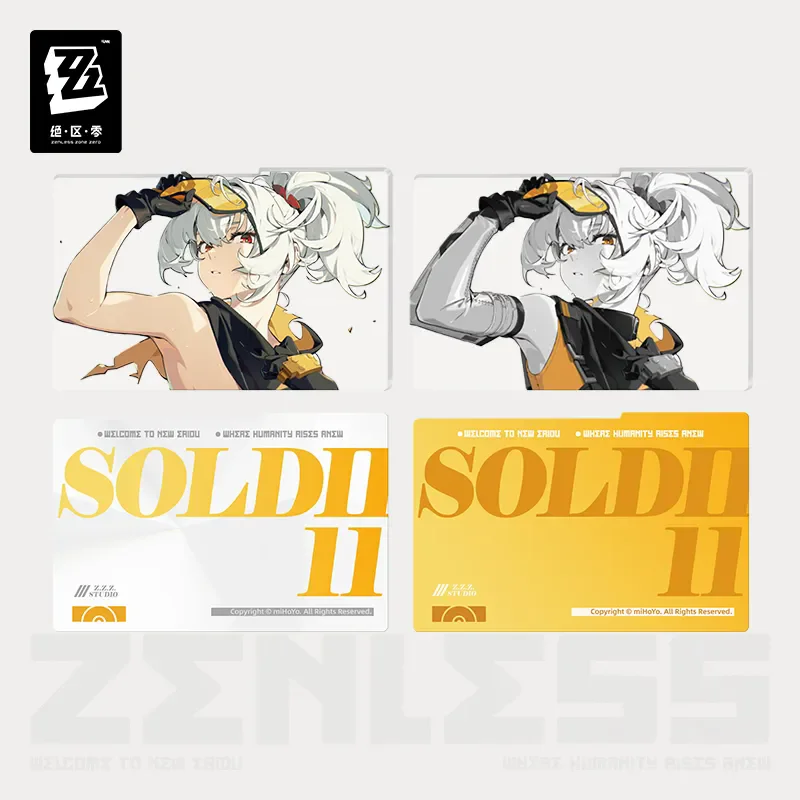 Официальная серия miHoYo Zenless Zone Zero YH с фиксированной рамкой, набор акриловых вставок Obol Squad Soldier 11, аниме-орнамент, подарки на Хэллоуин