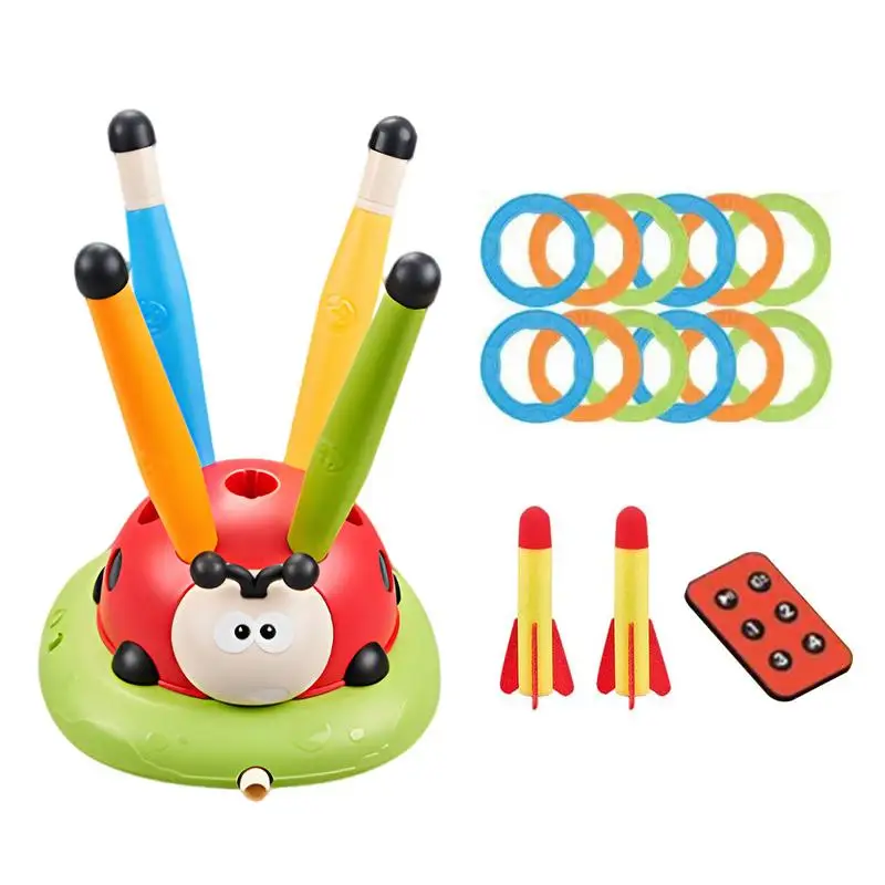 

Musical Jump Toys Ladybug Jump Rocket Launchers for Kids Toddler Garden Games With Remote Control for Home Outdoor Yard Patio