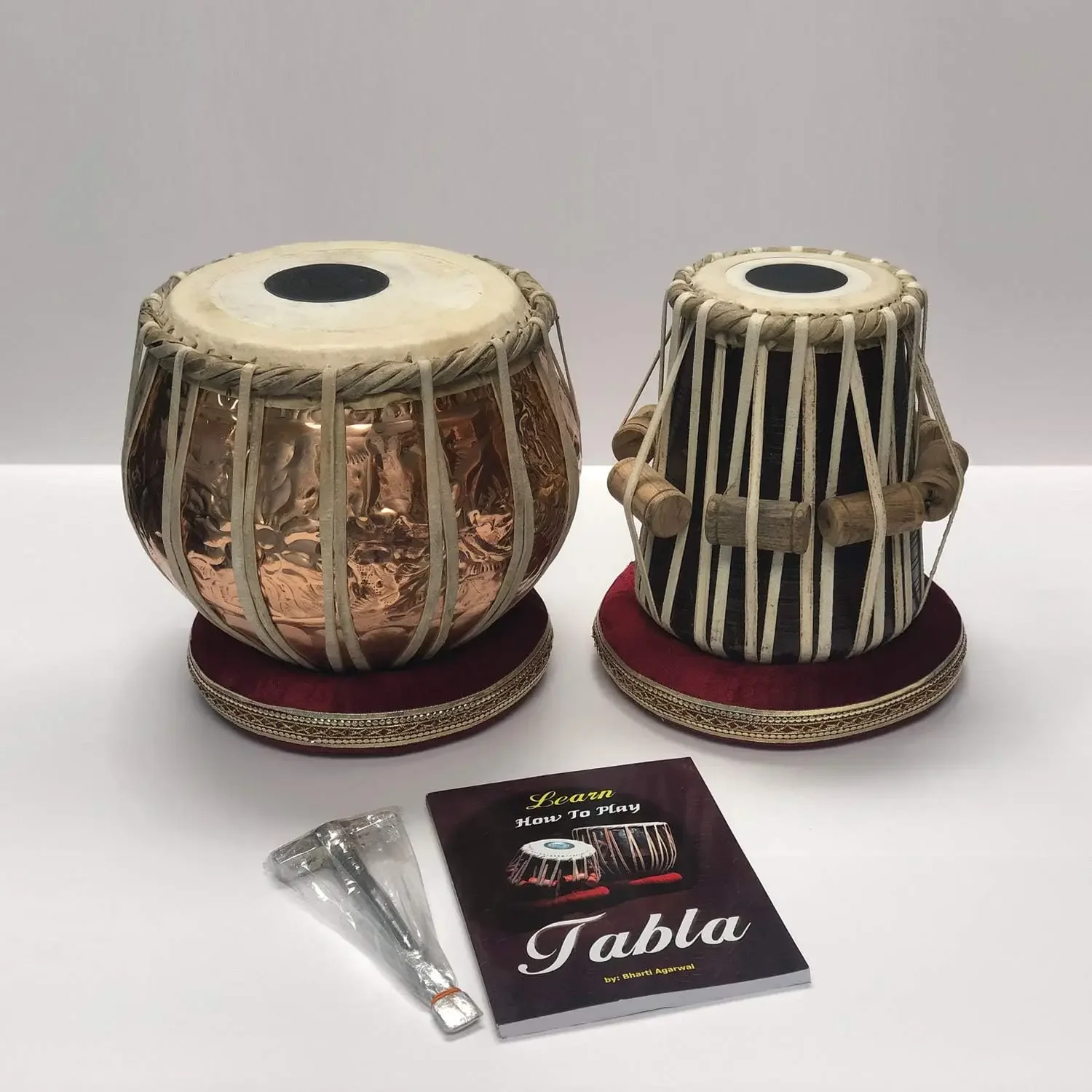 COPPER Bayan Hand Crafted Copper Tabla Drum Set for Beginners with Tabla