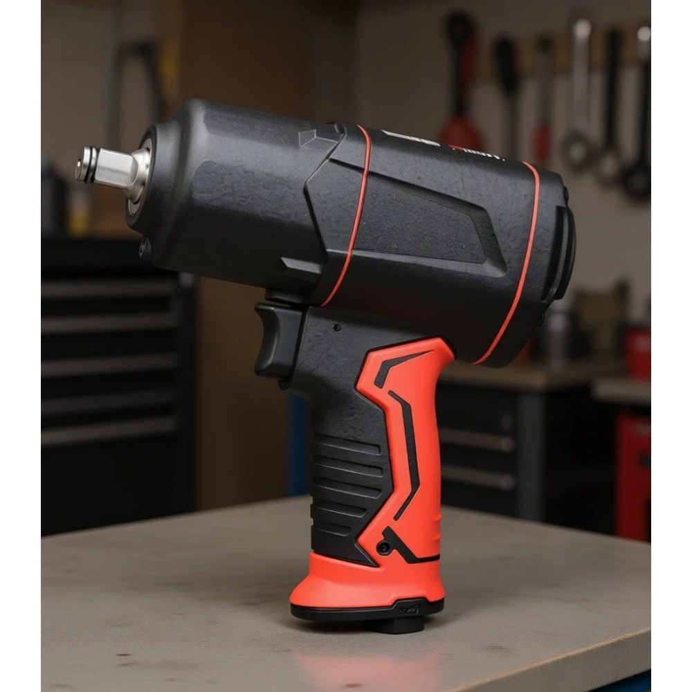 

Half Inch Composite Air Impact Wrench Twin Hammer 1380 FT LBS Max Torque 8000 RPM Pneumatic Tool for Auto Repair