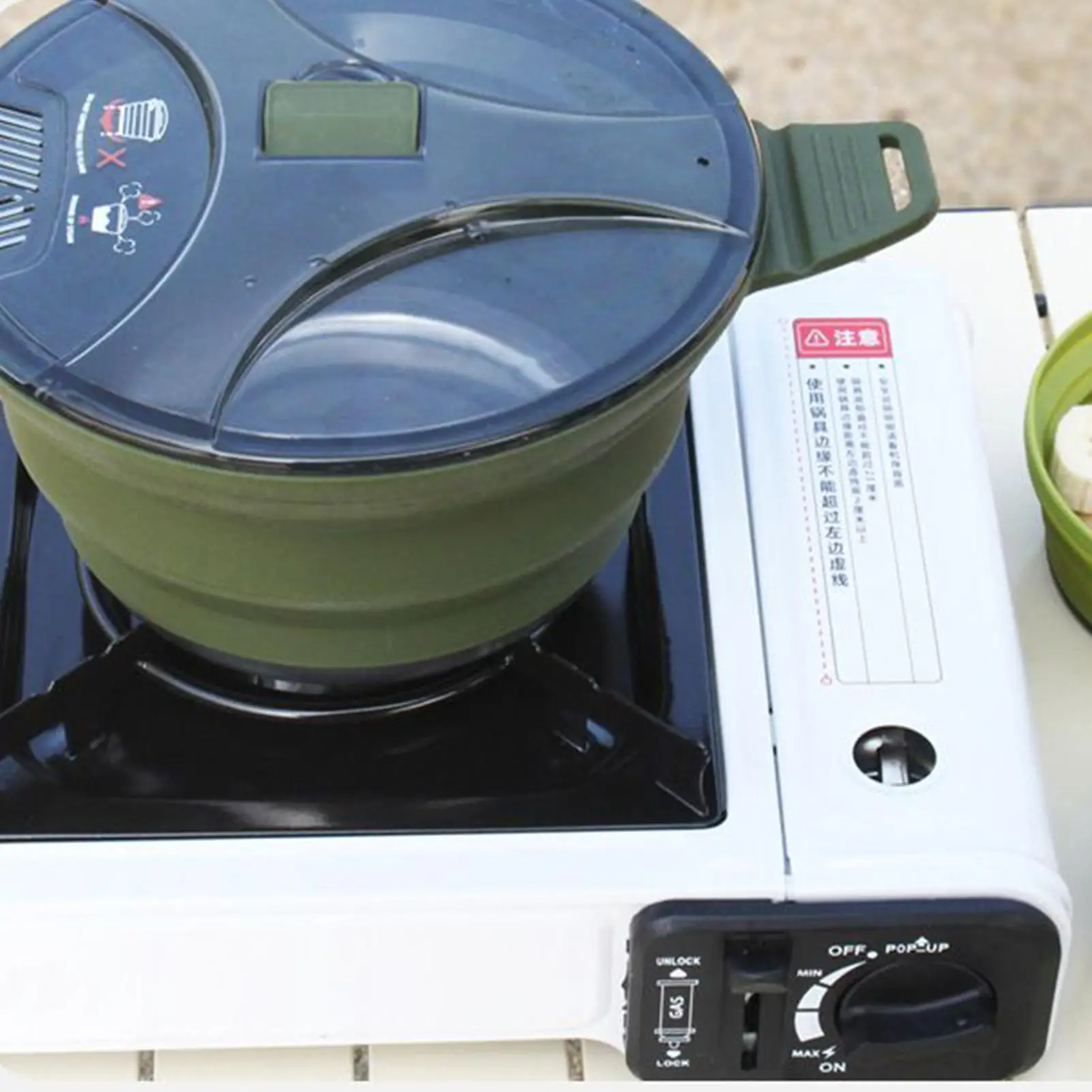 

Кемпинговые кастрюли и сковородки, портативный походный горшок, набор посуды, термостойкий силиконовый кухонный инструмент, посуда для путешествий на открытом воздухе