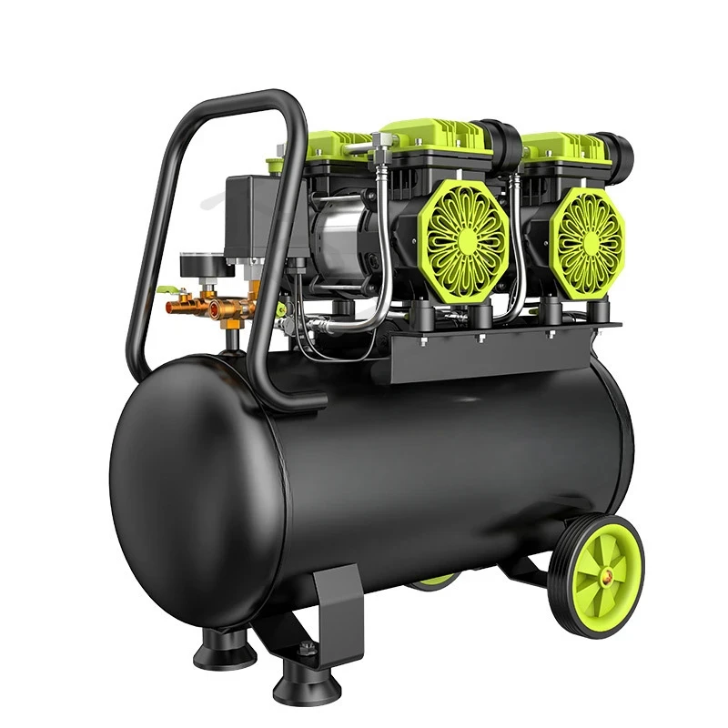 Silent Oil-free Air Compressor 220V Portable 12/30/50L Spray Painting High-pressure Air Compressor