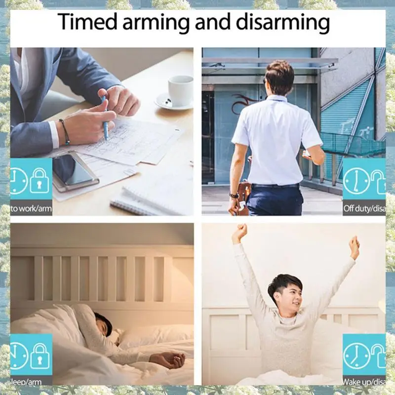 جديد-Tuya الذكية نافذة الباب إنذار الاستشعار الباب المغناطيسي عن بعد الصوت والضوء كلمة المرور نزع سلاح تويا المنزل الذكي