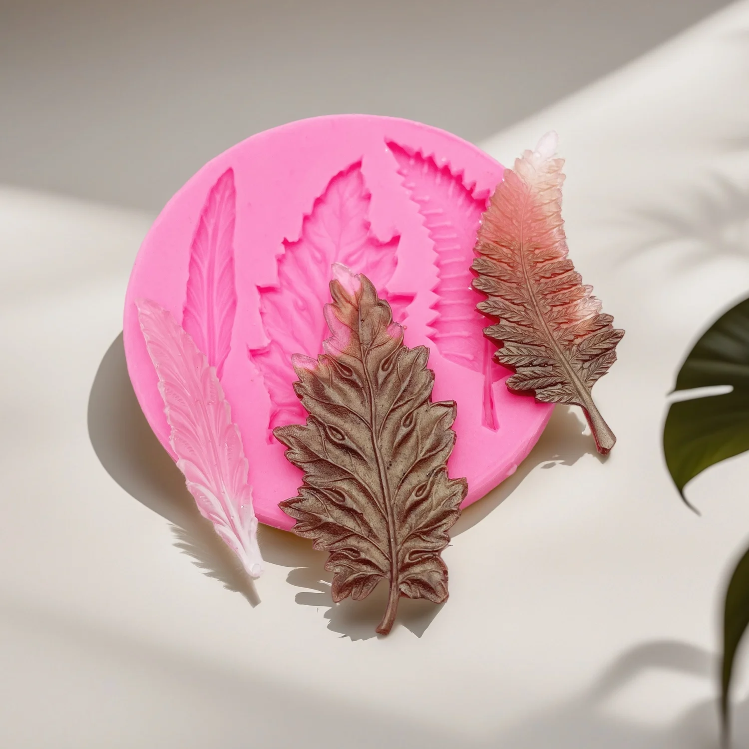 „Ahornblätter Silikon Schokolade Cupcakes Blatt Formen Fondant Sugarcraft Geschenk Gießen Ton Kunst Form für Kuchen“