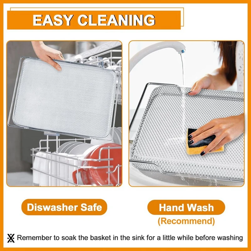 استبدال سلة القلي الهوائية لفرن Breville الذكي مقلاة الهواء Pro BOV900BSS، سلة شبكية BOV900 فرن القلي الهوائي الذكي، 3 قطع متينة